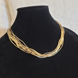 Liquid Gold Costume Necklace, Vintage, Estate